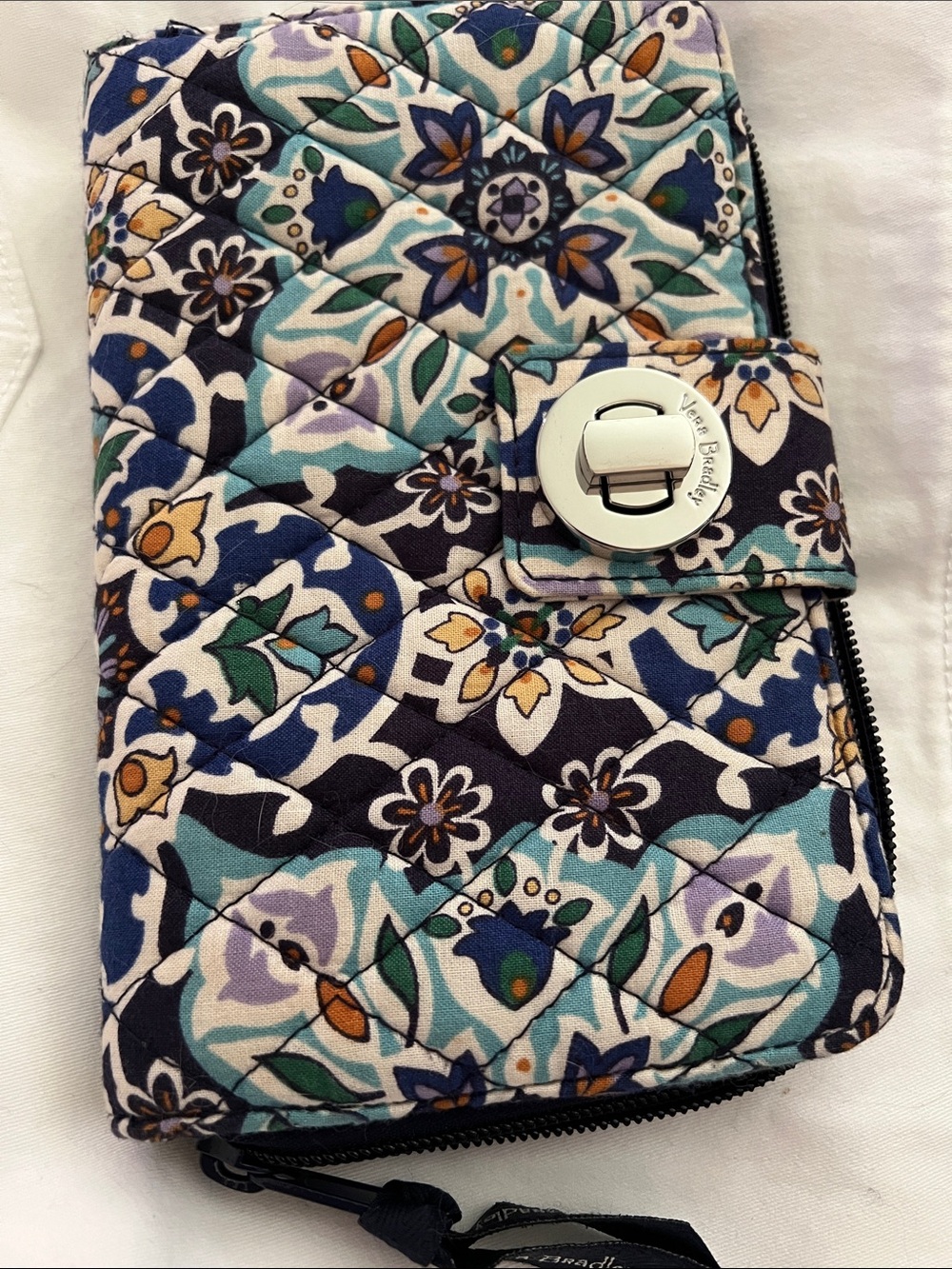 Vera Bradley Floral Quilted Zip-Around Phone Wallet in